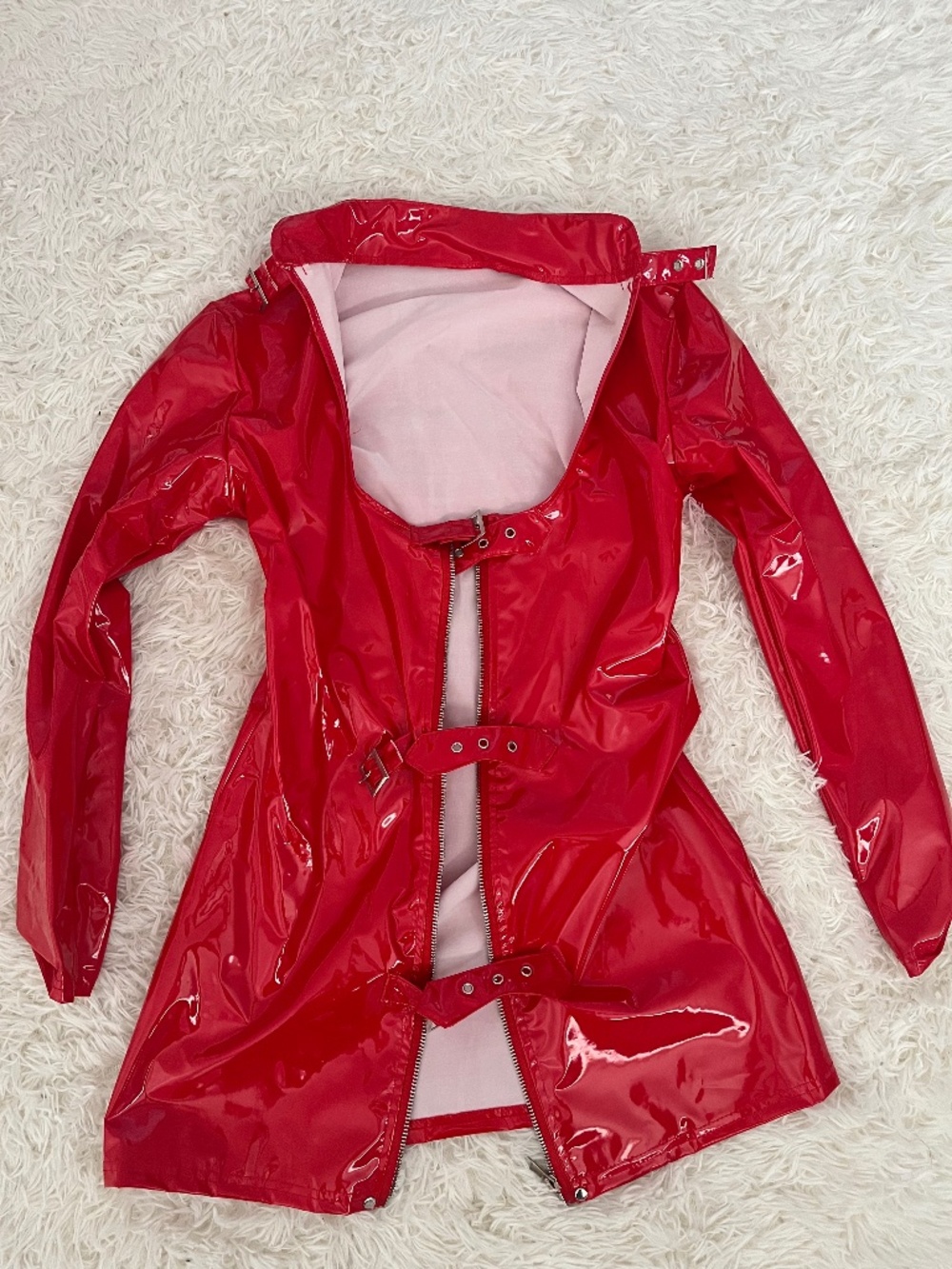 Long sleeve vinyl dress